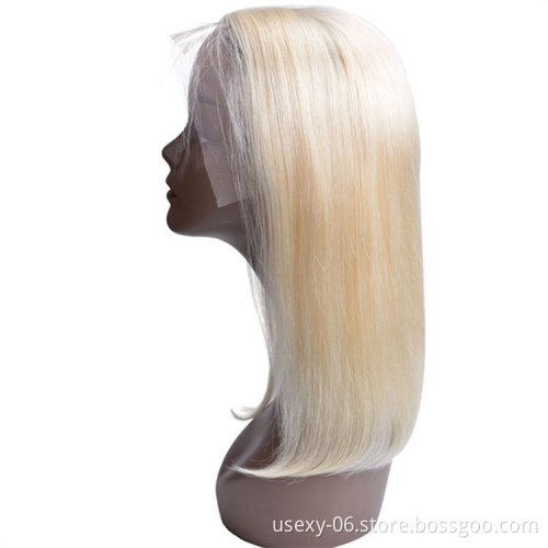 Factory Price 613 Virgin Hair Wig Raw Indian Hair Bob Wig 613 Blonde Lace Front Human Hair Wigs